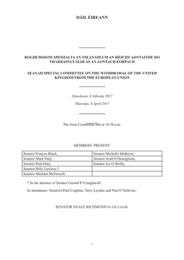 060417 Seanad Special Committee on the Withdrawl of the UK From