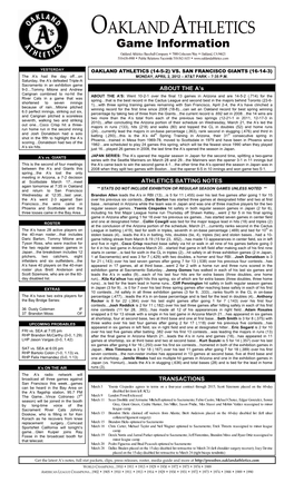 04-02-2012 A's Game Notes