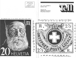 Vol. Xvii, Number 2 March 1991 American Helvetia