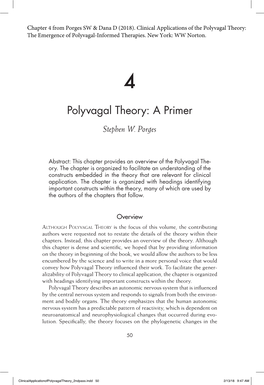 Polyvagal Theory: a Primer Stephen W