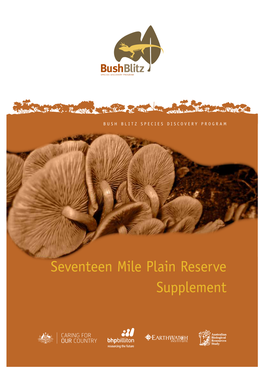 Seventeen Mile Plain Reserve Supplement Contents Key