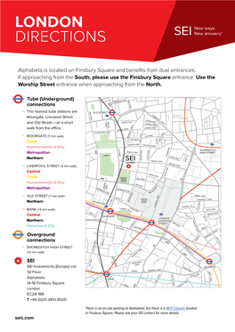 London Directions