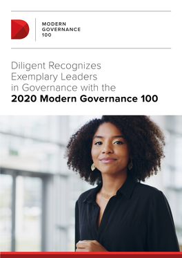 Diligent Recognizes Exemplary Leaders in Governance with the 2020 Modern Governance 100 a Commitment to Governance in Challenging Times