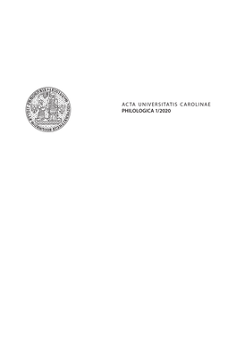 AUC Philologica 1 2020 7390.Indd