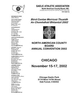 CHICAGO November 15-17, 2002