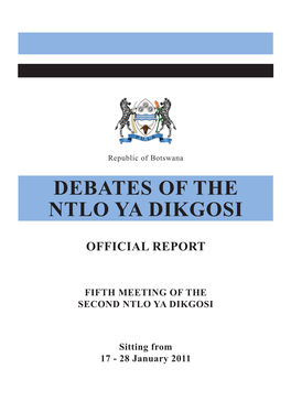 Debates of the Ntlo Ya Dikgosi