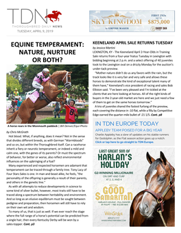 Equine Temperament