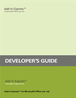 Add-In Express™ for Microsoft® Office and .Net Add-In Express for Office and .Net Add-In Express™ for Microsoft® Office and .Net