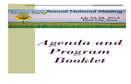 2013 ANM Agenda