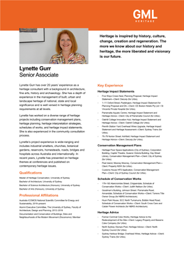 Lynette Gurr Senior Associate