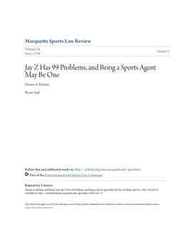 Jay Z Has 99 Problems, and Being a Sports Agent May Be One Darren A