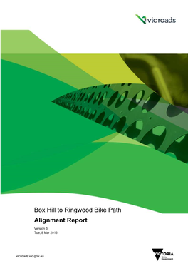 Box Hill to Ringwood Bike Path Alignment Report