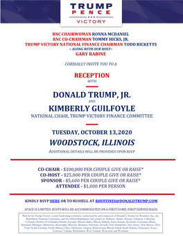 Donald Trump, Jr. Kimberly Guilfoyle W0odstock, Illinois