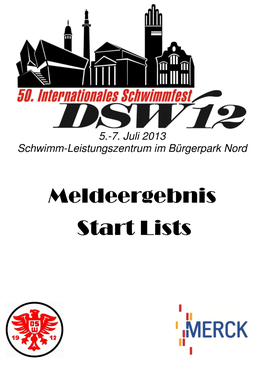 Meldeergebnis Start Lists