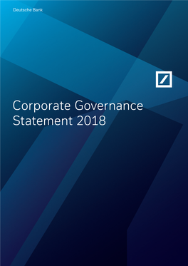 Corporate Governance Statement 2018