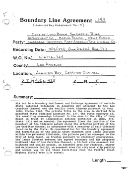 Boundary Line Agreement · 143 ( Al.AM\.,.O~ OA I Ae,.«..~E.MLNT No , ~)