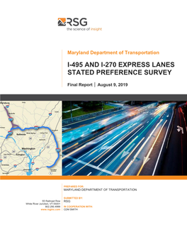 I-495 and I-270 Express Lanes Stated Preference Survey