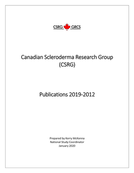 (CSRG) Publications 2019-2012