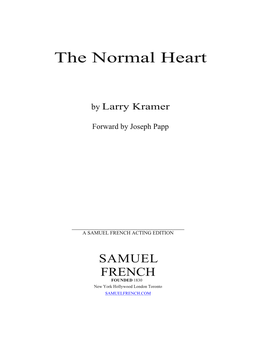 Kramer-THE-NORMAL-HEART.Pdf