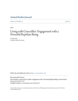 Living with Crocodiles: Engagement with a Powerful Reptilian Being Natasha Fijn Australian National University