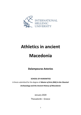 Athletics in Ancient Macedonia