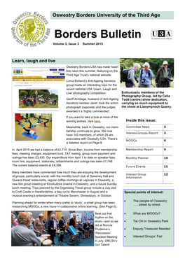 Borders Bulletin Volume 3, Issue 3 Summer 2015