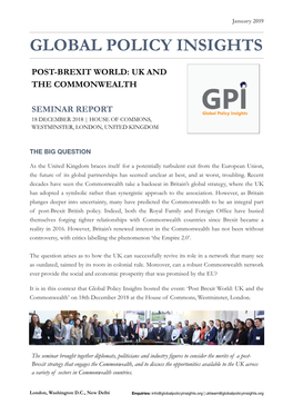 Event Report GPI Seminar December'18