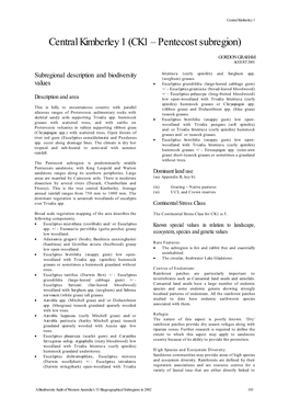 Central Kimberley 1 (CK1 – Pentecost Subregion)