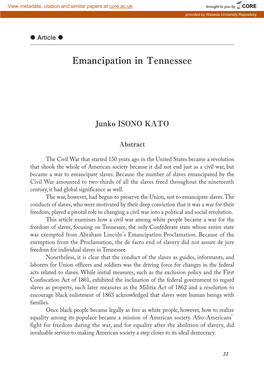 Emancipation in Tennessee