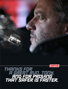 Simpson Performance Products Is Proud to Dedicate Our 2017 Catalog to Tony Stewart