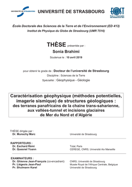 (Méthodes Potentielles, Imagerie Sismique) De Structures Géologiques