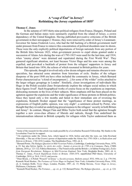 In Jersey? Rethinking the Jersey Expulsions of 18551