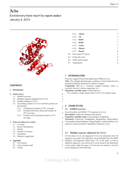 3C1o Lichtarge Lab 2006