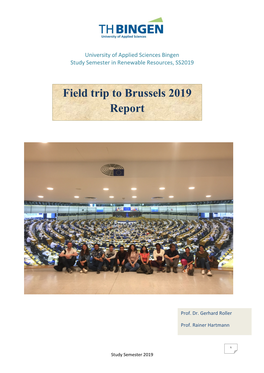 Field Trip to Brussels 2019 Report