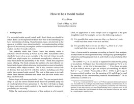 How to Be a Modal Realist