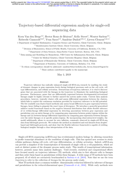 Trajectory-Based Differential Expression Analysis for Single-Cell