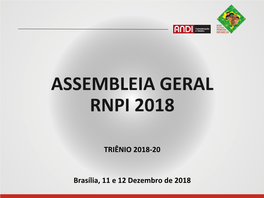 Assembleia Geral Rnpi 2018