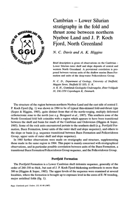 Lower Silurian Stratigraphy in the Fold and Thrust Zone Between Northern Nyeboe Land and J