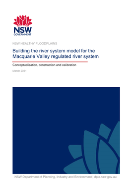 Building the River System Model for the Macquarie Valley Regulated River System