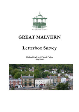 Post Boxes in Great Malvern and Their Exact Geographical Location