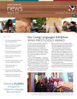 Our Living Languages Exhibition WINS PRESTIGIOUS AWARD