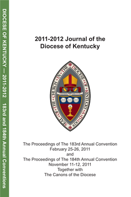 2011-2012 Journal of the Diocese of Kentucky