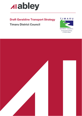 Draft Geraldine Transport Strategy Timaru District Council