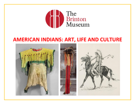 American Indians: Art, Life and Culture