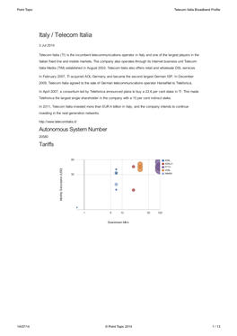 Telecom Italia Profile | Point Topic Subscribers