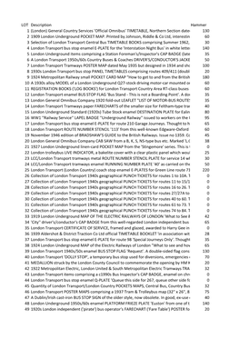 LOT Description Hammer 1 (London) General Country Services 'Official