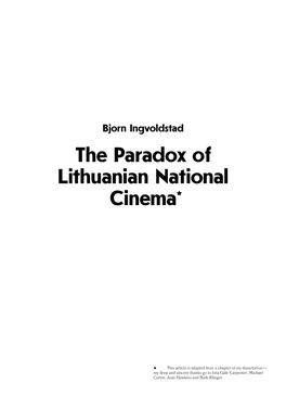 The Paradox of Lithuanian National Cinema