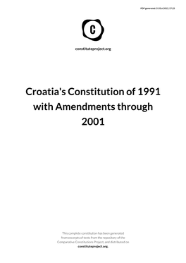 Constitution of the Republic of Croatia