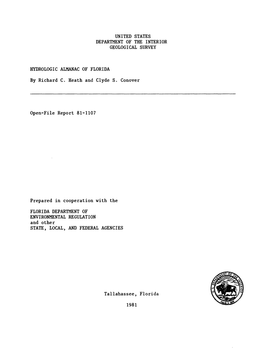 HYDROLOGIC ALMANAC of FLORIDA by Richard C