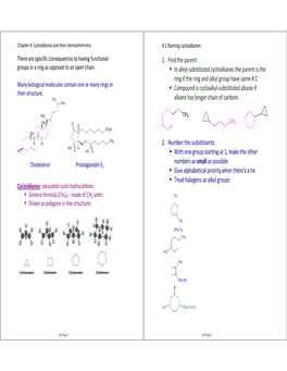 In Alkyl-Substituted Cycloalkanes the Parent Is the Ring If the Ring And